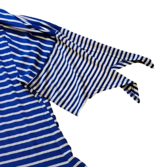 SUZANNE Betro Stripe Ruffled Hem Tunic M - Picture 6 of 15
